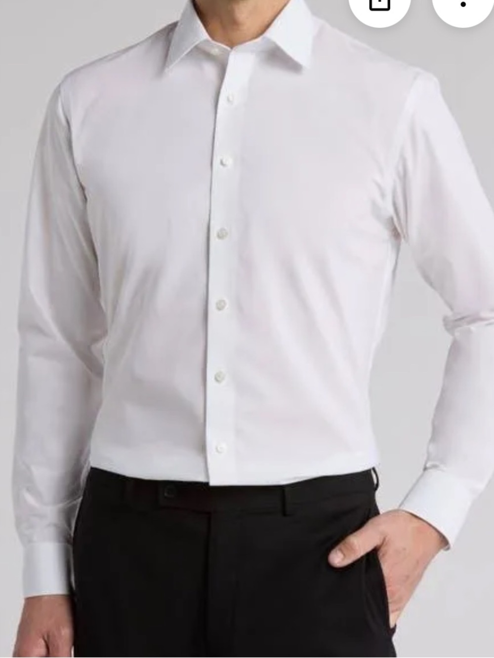 Nordstrom Menswear Non-Iron White Trim Fit Cotton Dress Shirt - wardrobe staple